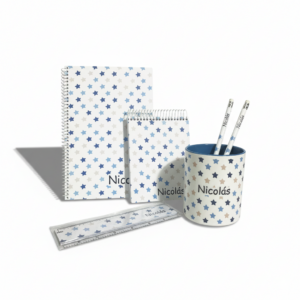 papelería y cuaderno a5